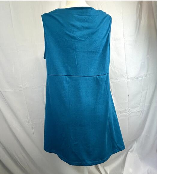 Just My Size JMS size 2xl Women's top sleeveless bling  teal blouse - Picture 3 of 7